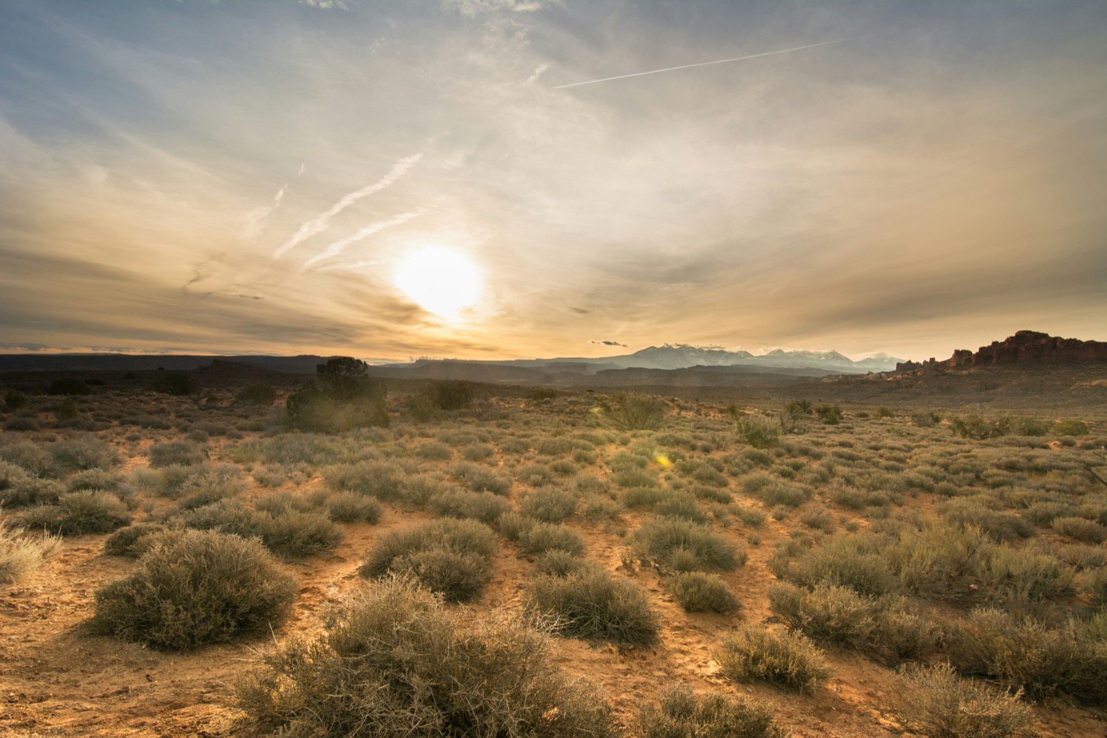 Sunset over the desert near Rancho Mirage
